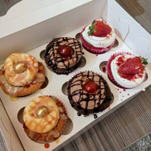 Cupcakes - 004  (Pack of 6, 12, or 24)   Strawberry-Red-Velvet-Cupcake . . . select size