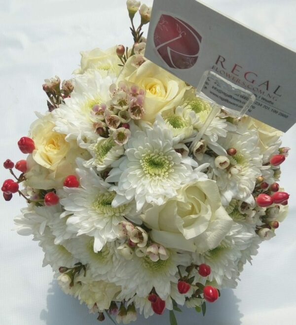 BRIDAL BOUQUET 120 - Roses, Chrysanthemums and Million Star . . . select size - Image 4