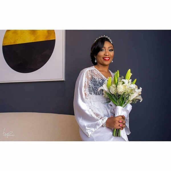 BRIDAL BOUQUET 119 - (White Calligraphy by Regal) white roses, lilies and gypsophila (million star) flowers . . . select size - Image 3