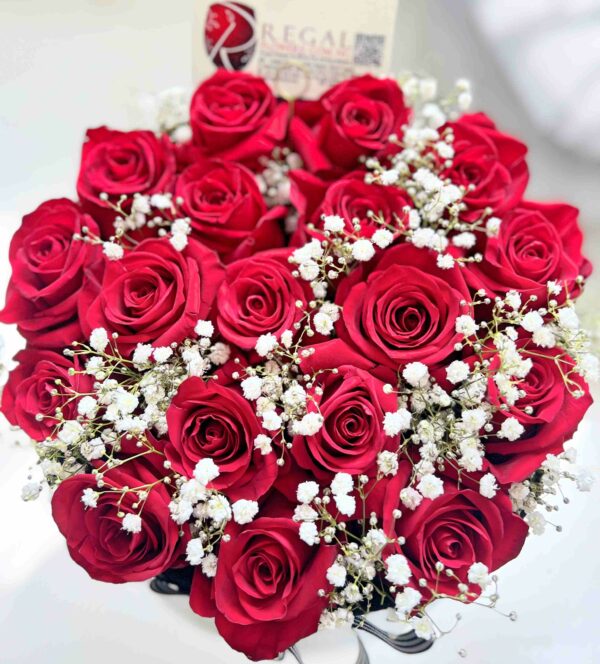 CLASSIC ROSES ARE RED BOX ARRANGEMENT- Red Roses And Million Stars - Image 5