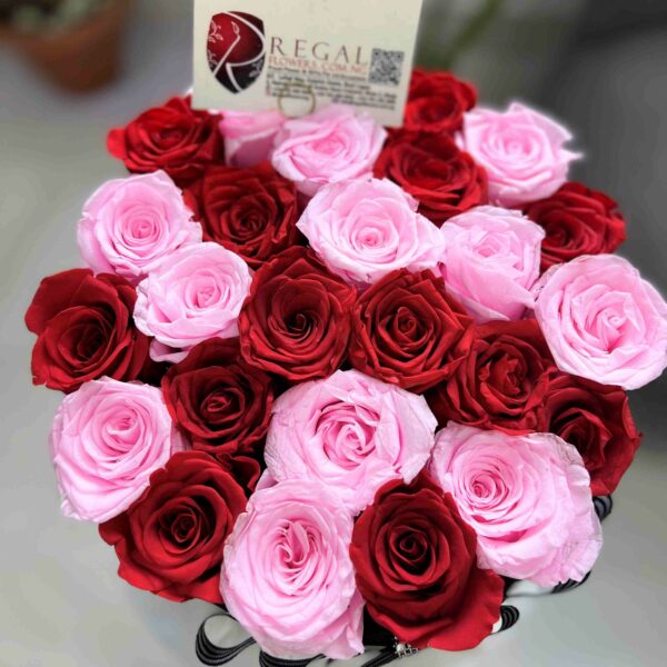 FOREVER BELLE- A Luxuriant Box Of Forever Mixed Roses - Image 2
