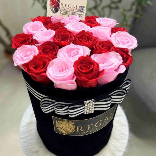 FOREVER BELLE- A Luxuriant Box Of Forever Mixed Roses