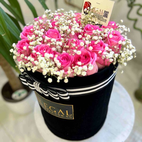 SIMPLY SWEET BOX ARRANGEMENT - Pink Roses and Million Stars - Image 13