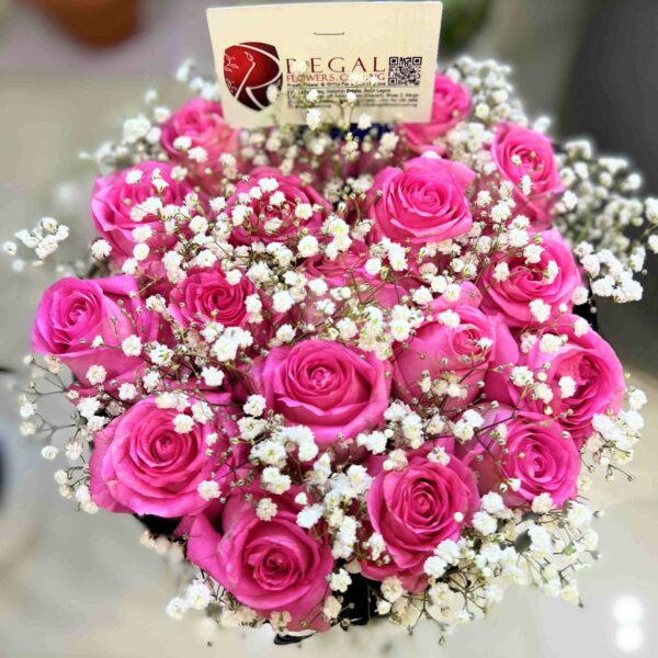 SIMPLY SWEET BOX ARRANGEMENT - Pink Roses and Million Stars - Image 11