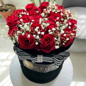 CLASSIC ROSES ARE RED BOX ARRANGEMENT- Red Roses And Million Stars