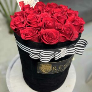 CLASSIC RED BOX ARRANGEMENT-  BOX OF RED ROSES