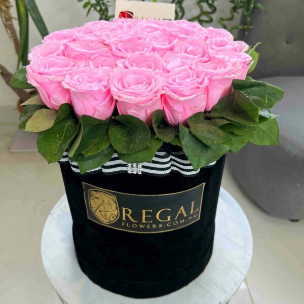 FOREVER PINK ROSES- A luxury Box Of Elegant Preserved Sweet Pink Roses