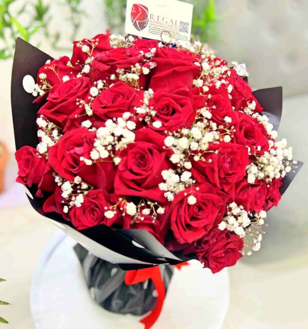 RED ROSES AND MILLION STARS BOUQUET- Bouquet of red roses and million stars - Image 7