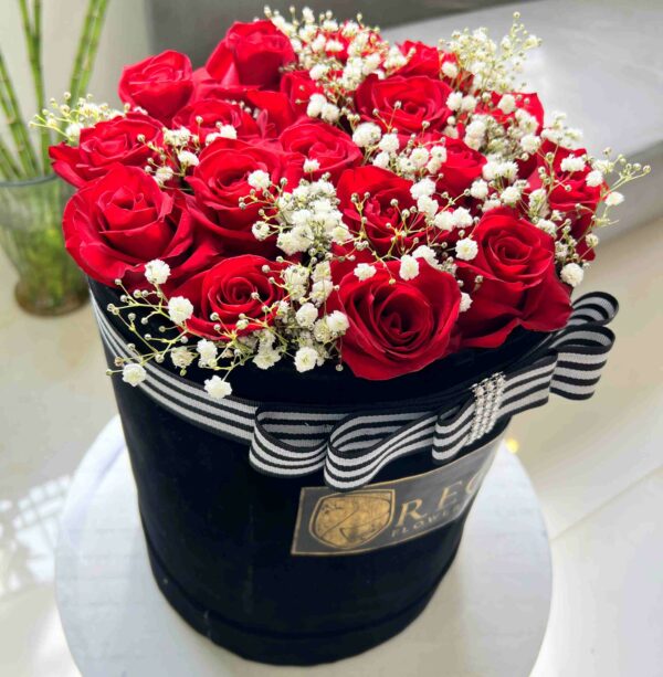 CLASSIC ROSES ARE RED BOX ARRANGEMENT- Red Roses And Million Stars - Image 7