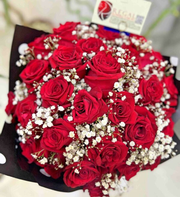 RED ROSES AND MILLION STARS BOUQUET- Bouquet of red roses and million stars - Image 5