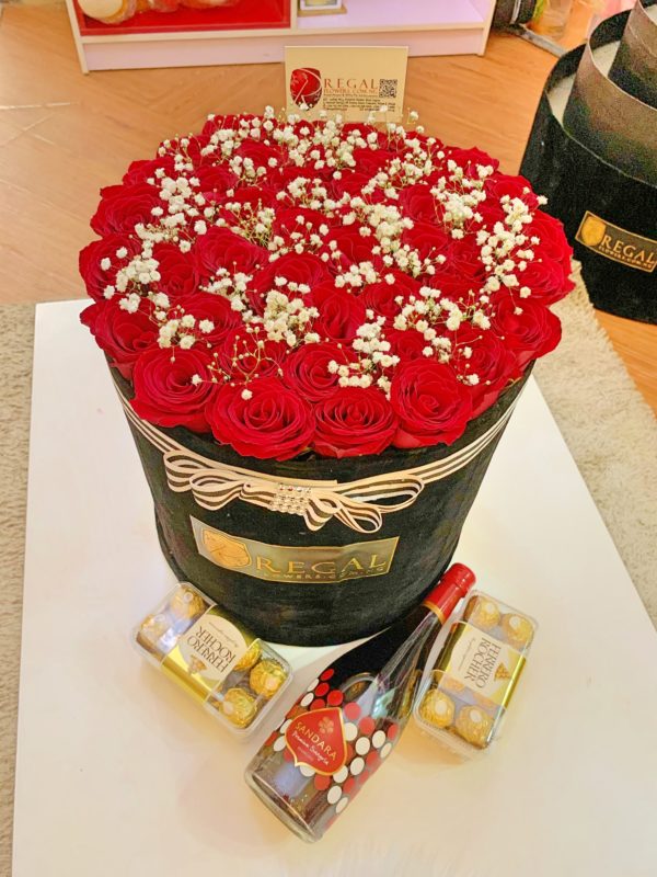 VIP ROSES ARE RED BOX ARRANGEMENT – Red Roses Accentuated  . . - Image 9