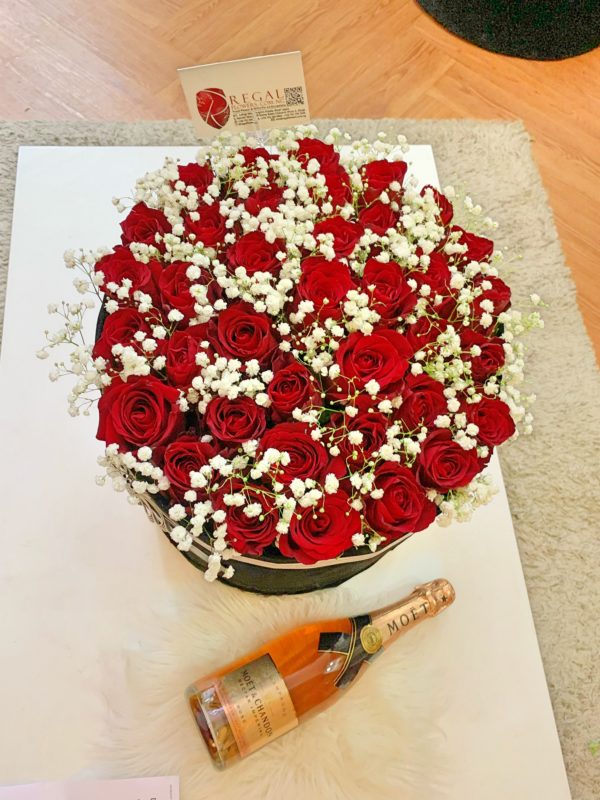 VIP ROSES ARE RED BOX ARRANGEMENT – Red Roses Accentuated  . . - Image 7
