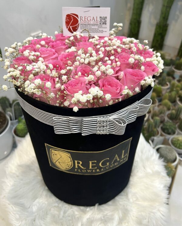 SIMPLY SWEET BOX ARRANGEMENT - Pink Roses and Million Stars - Image 7