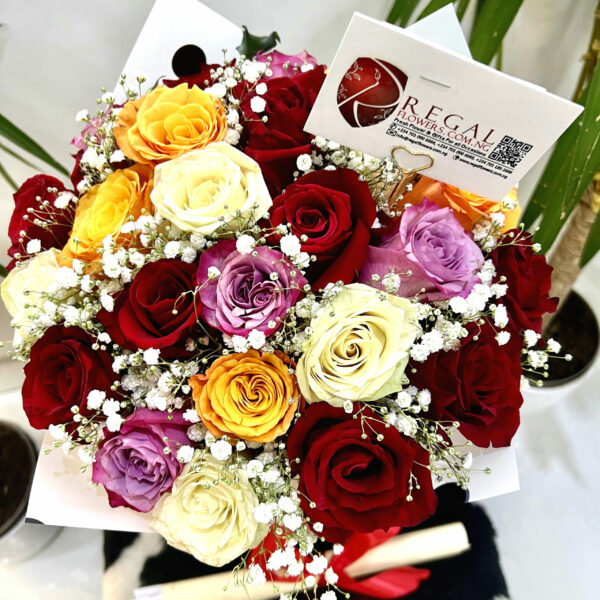 BEAUTIFUL MIXED ROSES AND  MILLION STARS – Mixed Roses & Million Stars - Image 2