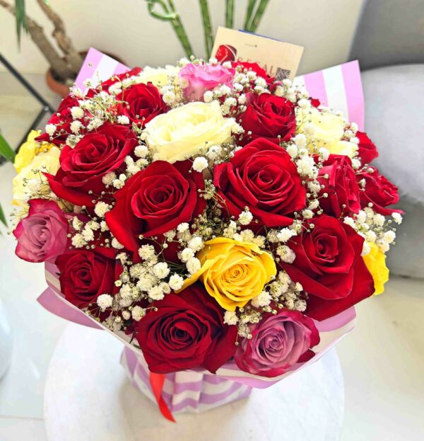 BEAUTIFUL MIXED ROSES AND  MILLION STARS – Mixed Roses & Million Stars - Image 9