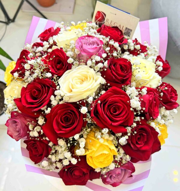 BEAUTIFUL MIXED ROSES AND  MILLION STARS – Mixed Roses & Million Stars - Image 4