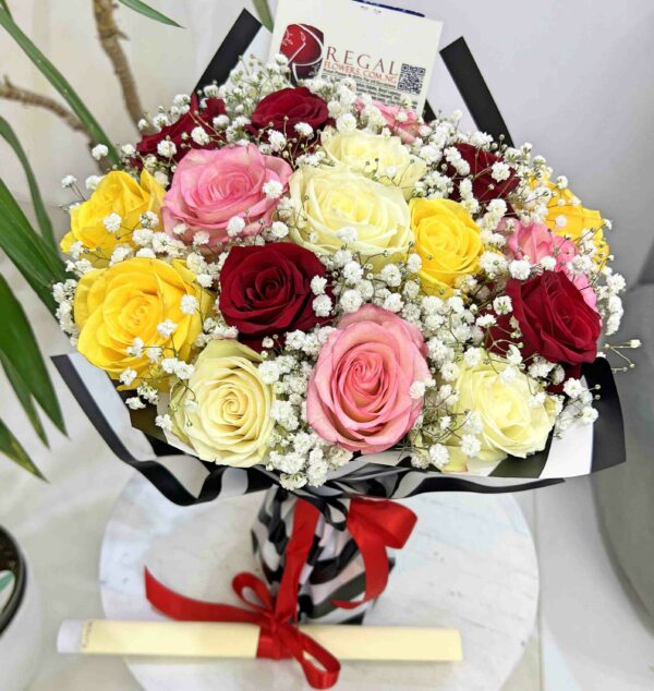 BEAUTIFUL MIXED ROSES AND  MILLION STARS – Mixed Roses & Million Stars - Image 5
