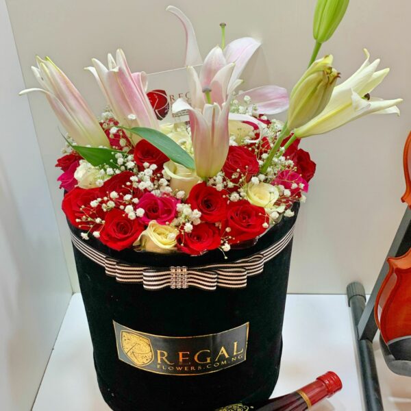 VIP CALLIGRAPHY BY REGAL BOX ARRANGEMENT – Red Roses, White Roses and  . . . - Image 3