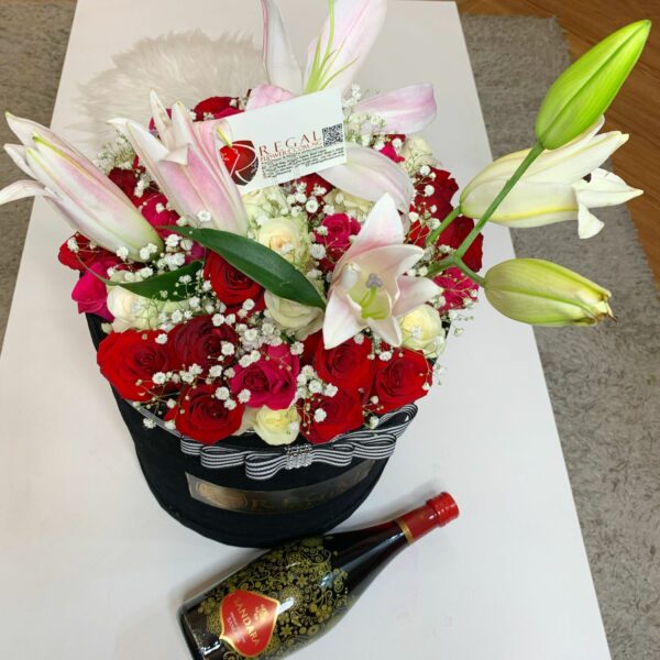 VIP CALLIGRAPHY BY REGAL BOX ARRANGEMENT – Red Roses, White Roses and  . . . - Image 2