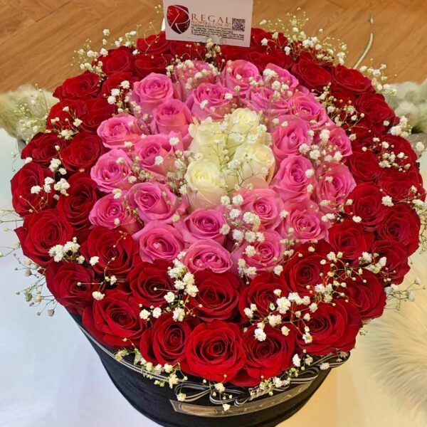 VIP Belleza By Regal Box Arrangement – Two or More Colors Of Roses - Image 5
