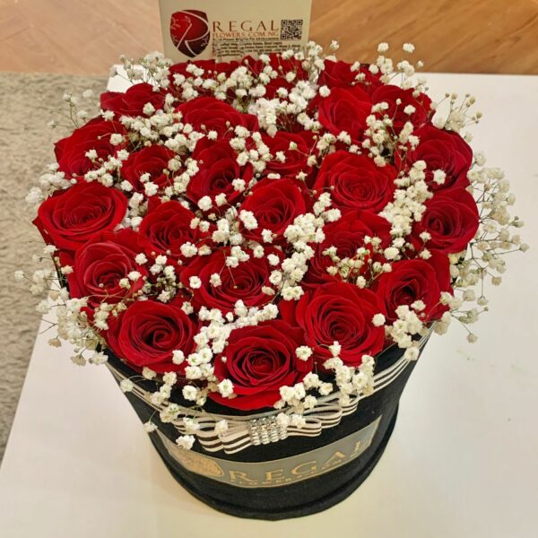CLASSIC ROSES ARE RED BOX ARRANGEMENT- Red Roses And Million Stars - Image 15