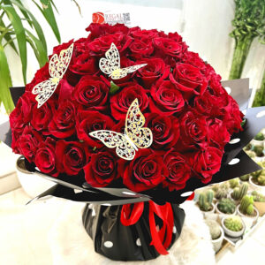 VIP RED ROSES BOUQUET– Bouquet Of Red Stemmed roses