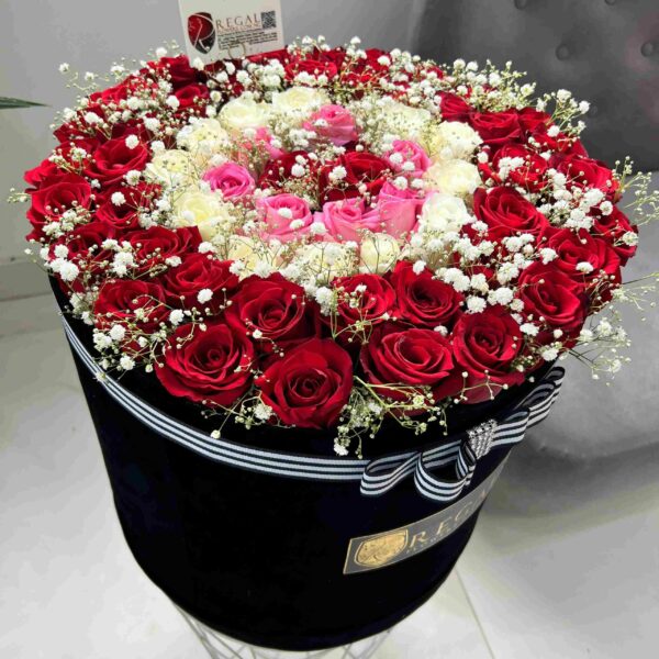 VIP Belleza By Regal Box Arrangement – Two or More Colors Of Roses - Image 4