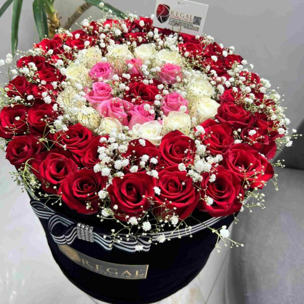 VIP Belleza By Regal Box Arrangement – Two or More Colors Of Roses - Image 3
