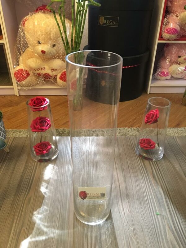Transparent Tall 50cm Cylindrical Vase . . .more
