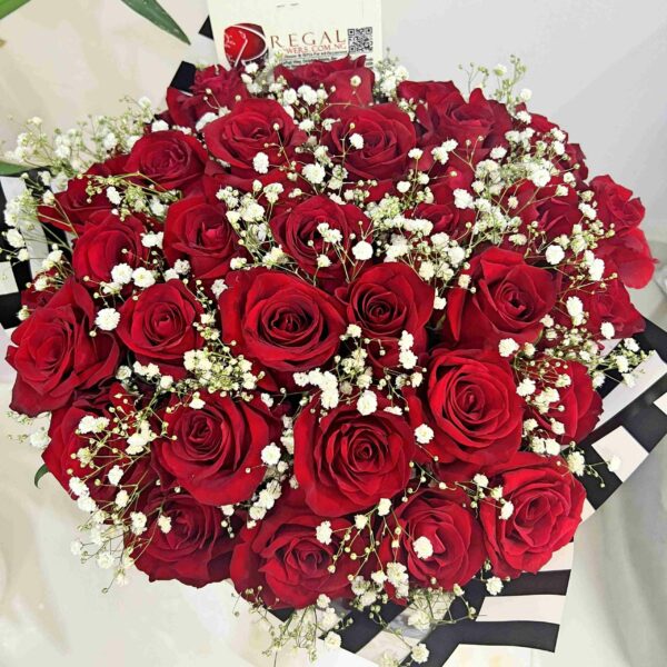 VIP BY THE DOZEN RED ROSES - luxurious bouquet of red roses with million stars. . . - Image 7