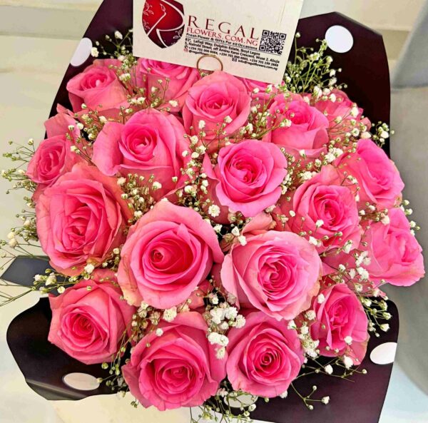 PINK ROSES AND MILLION STARS BOUQUET- Pink Roses and Million Stars - Image 2