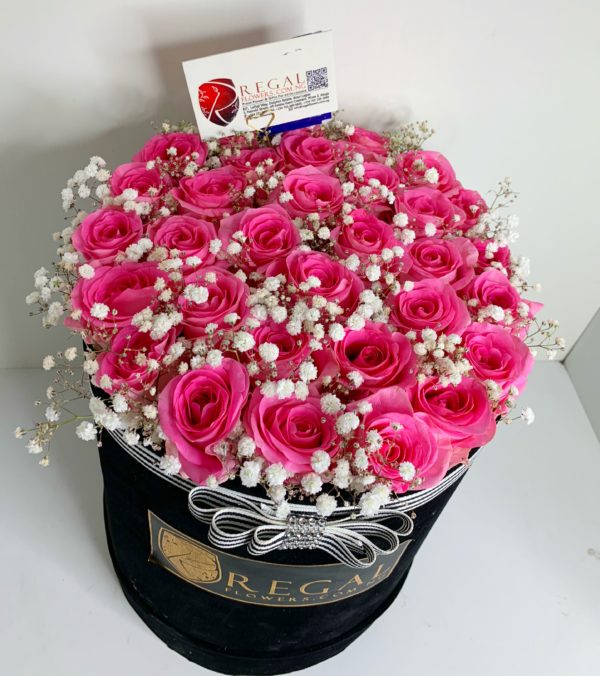 SIMPLY SWEET BOX ARRANGEMENT - Pink Roses and Million Stars - Image 14