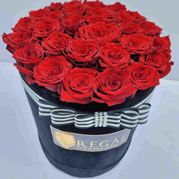 CLASSIC RED BOX ARRANGEMENT-  BOX OF RED ROSES - Image 10