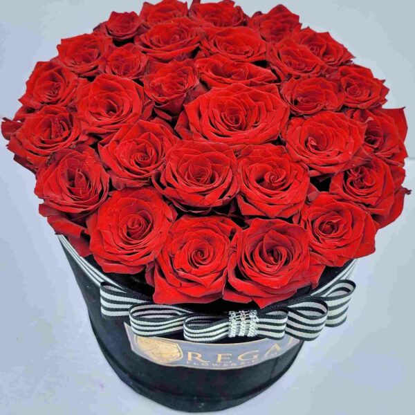 CLASSIC RED BOX ARRANGEMENT-  BOX OF RED ROSES - Image 11