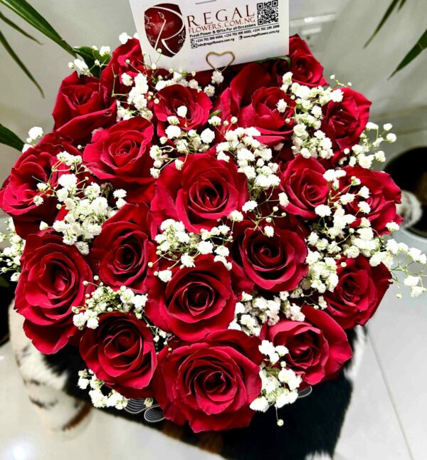 CLASSIC ROSES ARE RED BOX ARRANGEMENT- Red Roses And Million Stars - Image 2