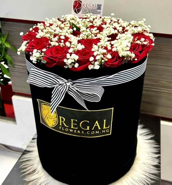 CLASSIC ROSES ARE RED BOX ARRANGEMENT- Red Roses And Million Stars - Image 4