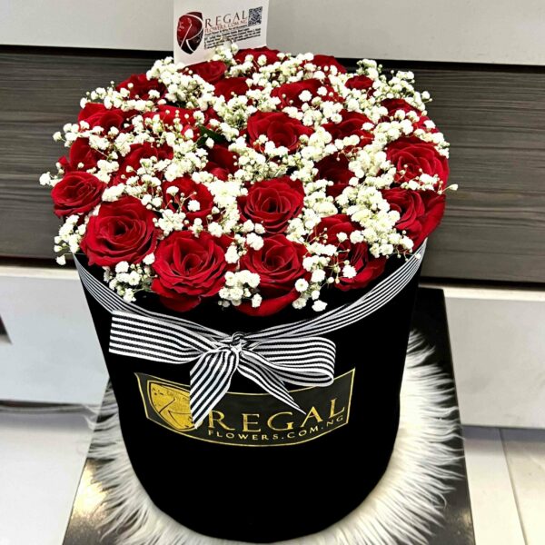 CLASSIC ROSES ARE RED BOX ARRANGEMENT- Red Roses And Million Stars - Image 6