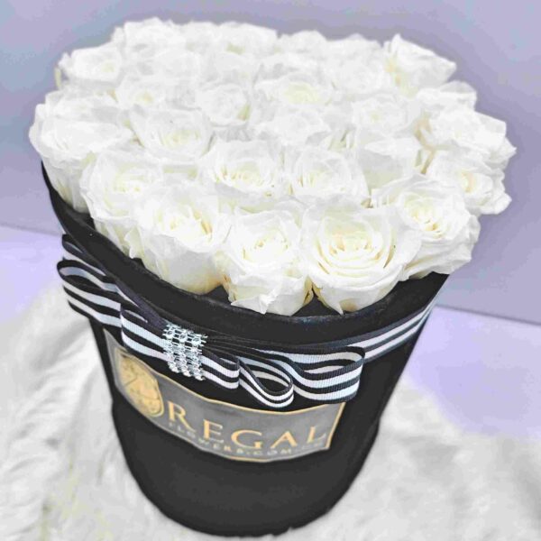 FOREVER WHITE ROSES- Box Of Luxury Forever White Roses