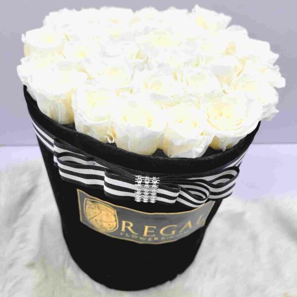 FOREVER WHITE ROSES- Box Of Luxury Forever White Roses - Image 2