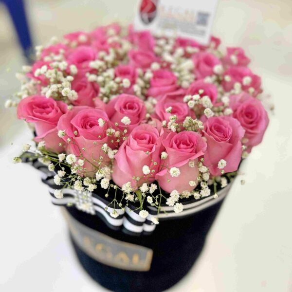 SIMPLY SWEET BOX ARRANGEMENT - Pink Roses and Million Stars - Image 8