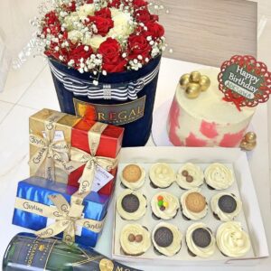 MON TRÉSOR PACKAGE 402 - Flowers and Assorted Gifts