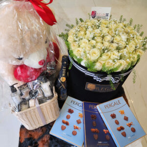 All FOR YOU 902 - Red OR White Flowers and Assorted Gifts
