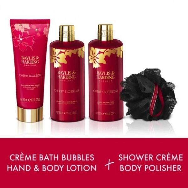 BAYLIS & HARDING - BOUDIORE CHERRY BLOSSOM LUXURY PAMPER DRUM GIFT SET - Image 3