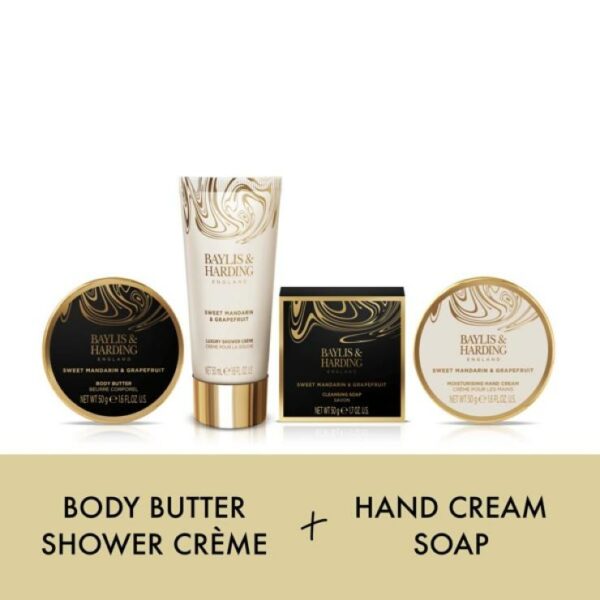 BAYLIS & HARDING - SWEET MANDARIN & GRAPEFRUIT LUXURY BATHING TIN GIFT SET - Image 3