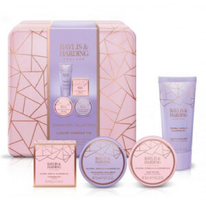 BAYLIS & HARDING - JOJOBA, VANILLA & ALMOND OIL LUXURY PAMPER TIN GIFT SET